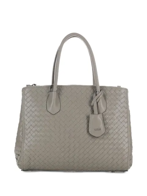 Poche Paris Ambre Torba woven leather tote bag Grey ACW0310393645