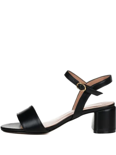 Poche Paris block-heel leather sandals Black FWEDELIE500250