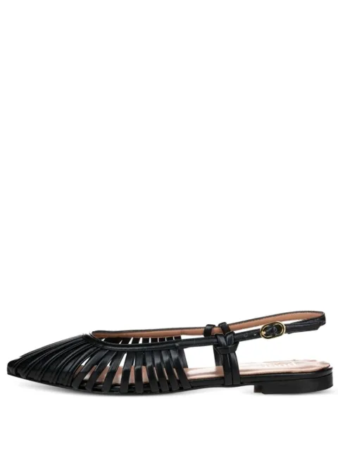 Poche Paris Corinne slingback flat sandals Black FWCORINNE860250