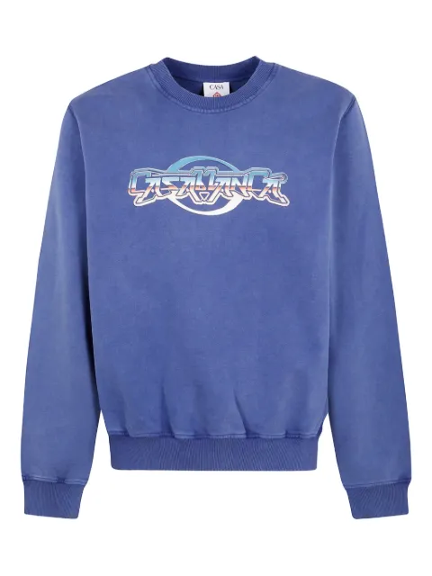 Casablanca logo-print sweatshirt Blue MPF25JTP293