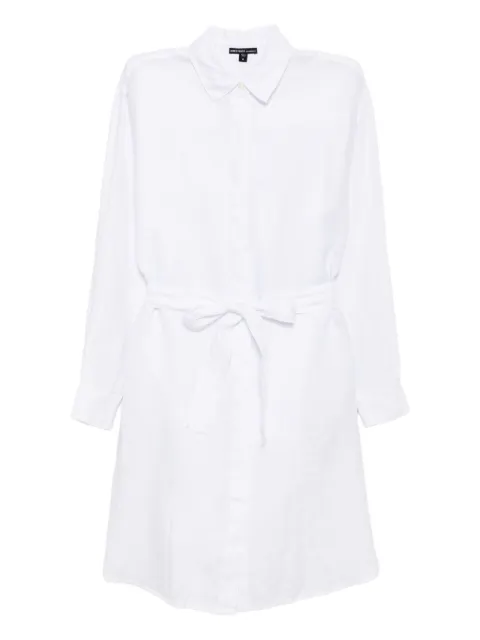 James Perse Linen Shirt Dress White WKO6965