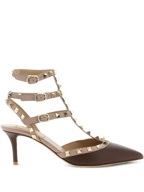 Valentino Garavani Rockstud leather pumps Brown WS0375VOD