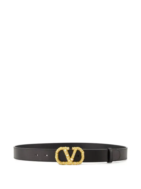 Valentino Garavani VLogo leather belt Black WT0SM9QWG
