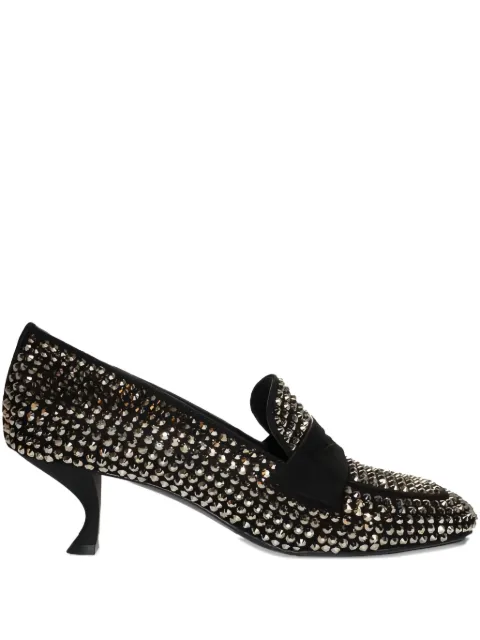 LA ROSE 50mm crystal-embellishment pumps Black ES2214073