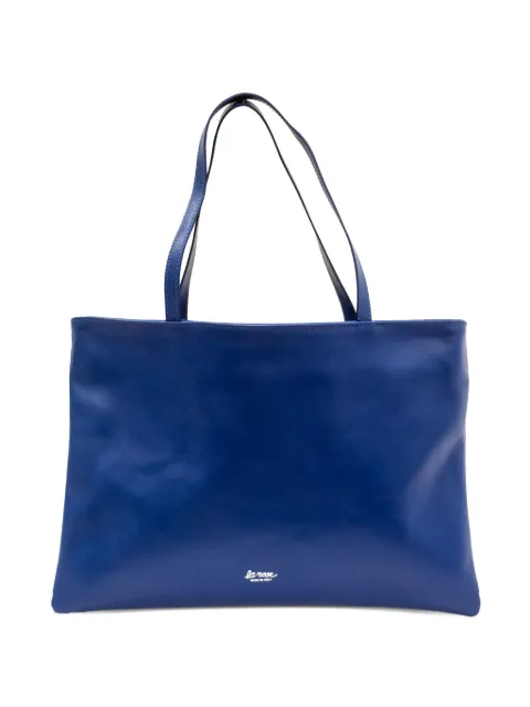 LA ROSE zip fastening tote bag Blue 50151