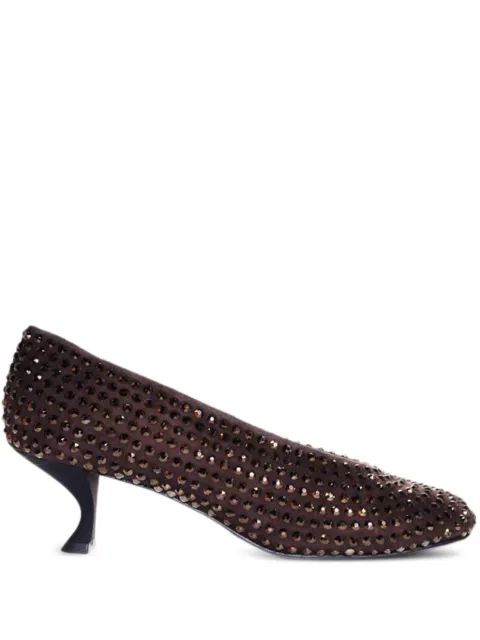 LA ROSE 50mm crystal-embellished pumps Brown EW2113575