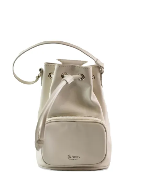 LA ROSE zip leather bucket bag Neutrals 50141