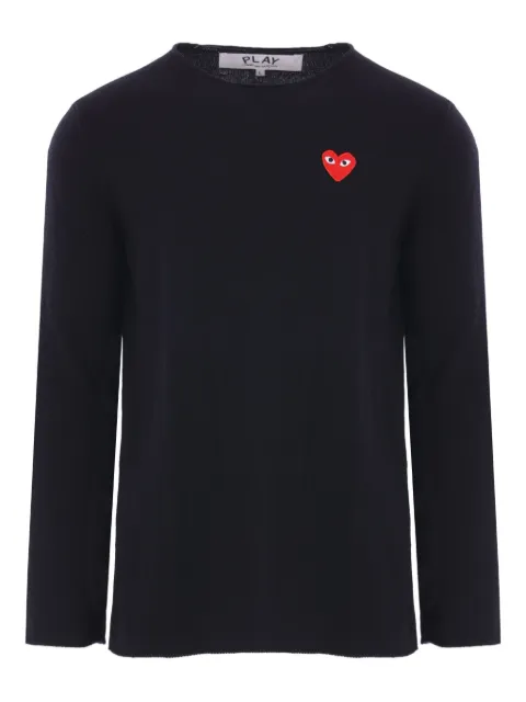 Comme Des Garçons Play heart-logo wool sweater Black AXN0680511