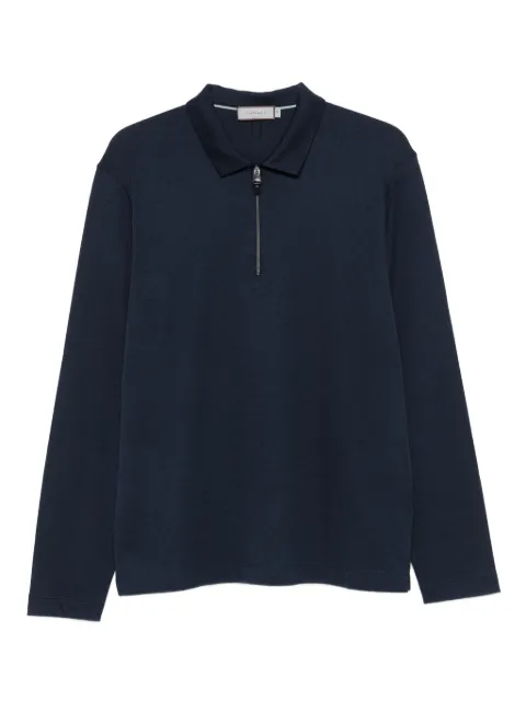 Canali zip-neck long-sleeve sweater Blue MJ02334T0905