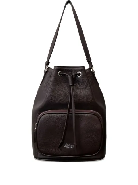LA ROSE drawstring satchel bucket bag Brown 19002185