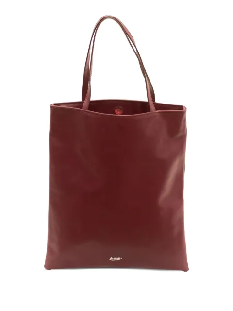 LA ROSE logo detail leather tote bag Red 50121