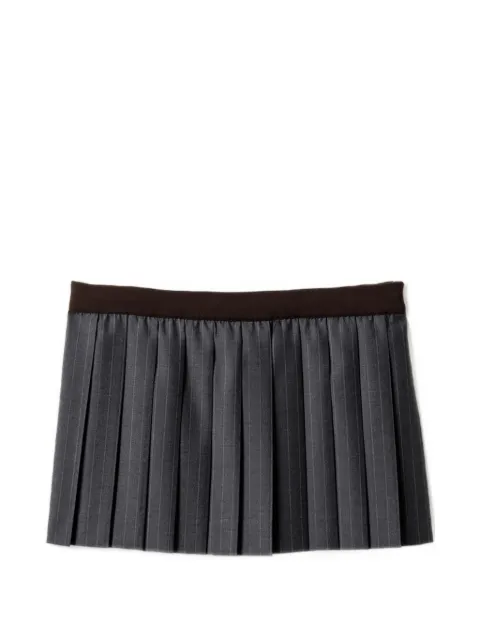 Miu Miu pleated pinstripe miniskirt Grey MG2529SOOO174X
