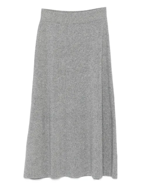 Fabiana Filippi ribbed midi skirt Grey GND215F394L5320000