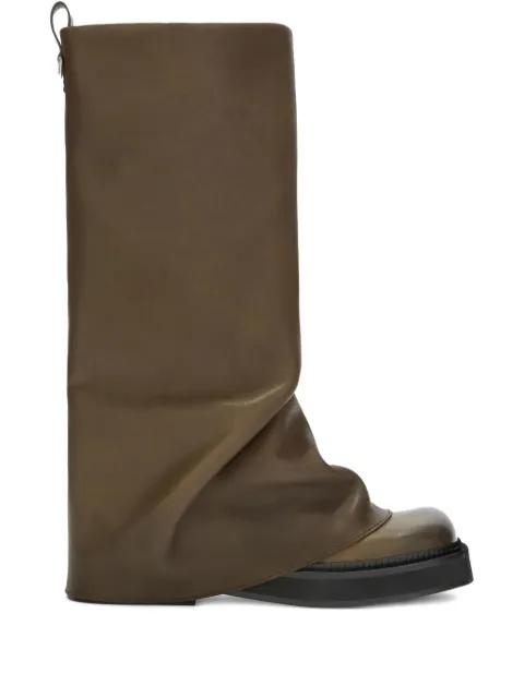The Attico Robin leather boots Green 251WSH00798LBT115AA