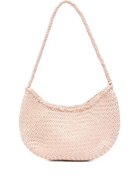 DRAGON DIFFUSION braided leather shoulder bag Neutrals 8020