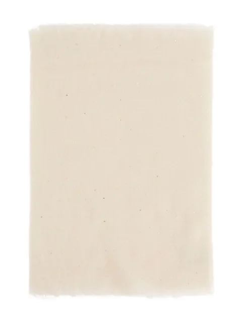 Faliero Sarti embellished frayed-edge scarf Neutrals 2152136