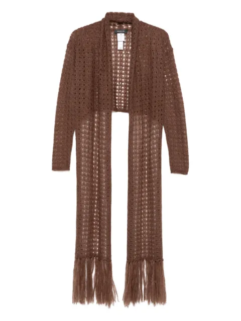 Fabiana Filippi tie-front open-knit cardigan Brown MAD215F085D5040000