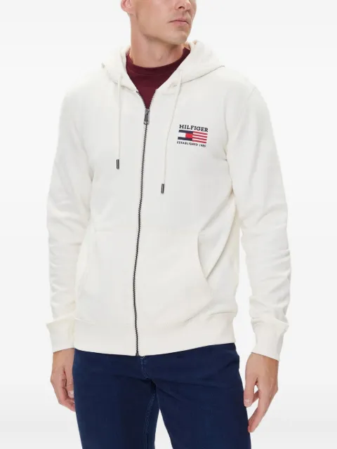 Tommy Hilfiger embroidered-logo hoodie White MW0MW39691