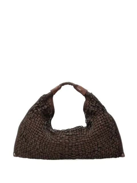 Campomaggi woven leather shoulder bag Brown C000570NDX0019