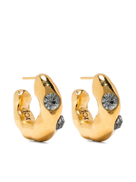Forte Forte Dangling strass earrings Gold 9989MYJEWEL