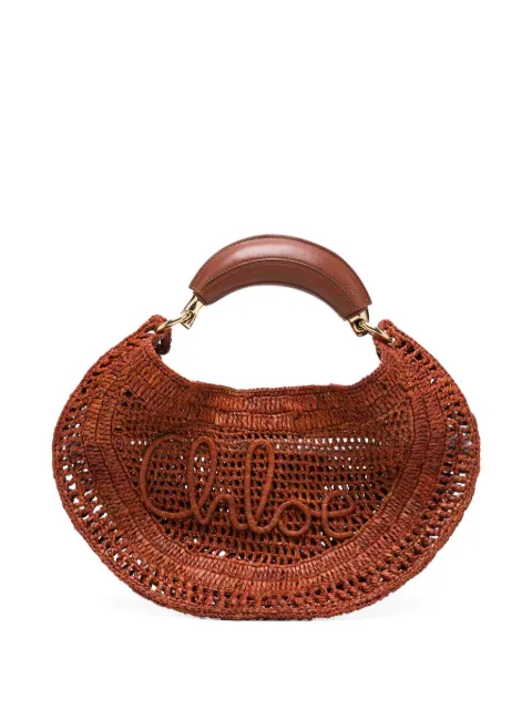 Chloé Summer Banana woven tote bag Brown CH25US902P08