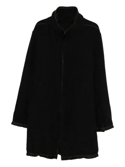 69 high-neck zip-front coat Black HIGHCOATLAINE