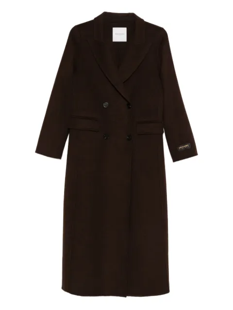 ERMANNO FIRENZE wool-blend double breasted coat Brown D47ED056EY1