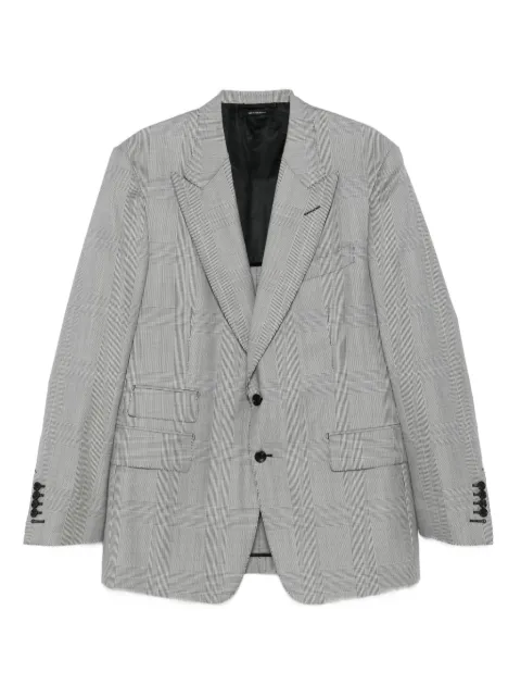 TOM FORD single-breasted checked suit Black 2HEP01W0042NWA