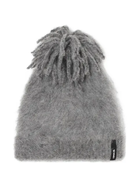 Sunnei hairy knit beanie Grey ACCXSAC027KNT0507754DARKGREYMELANGE