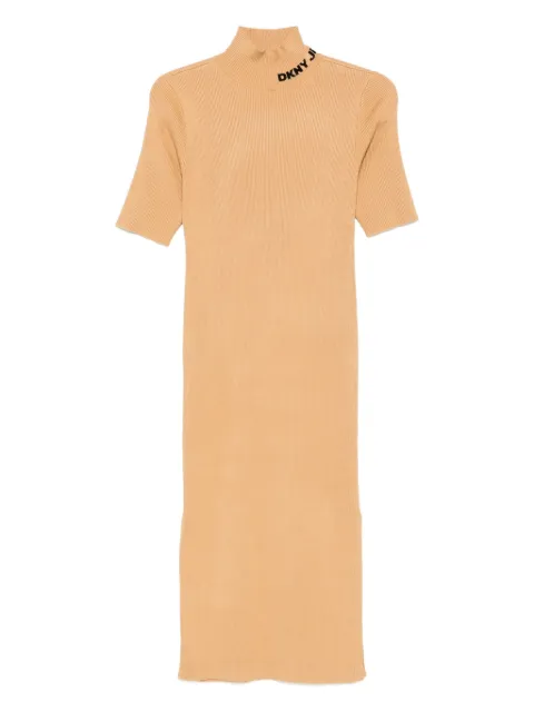 DKNY mock-neck ribbed midi dress Neutrals DJ5R0751