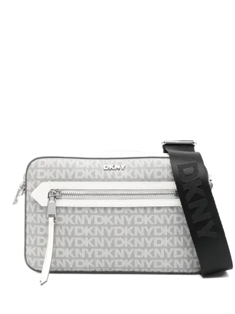 DKNY logo-monogram shoulder bag White R42EYE22