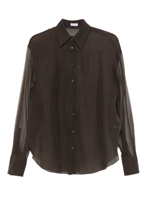 Brunello Cucinelli silk button-up shirt Brown MF940NB916C4222