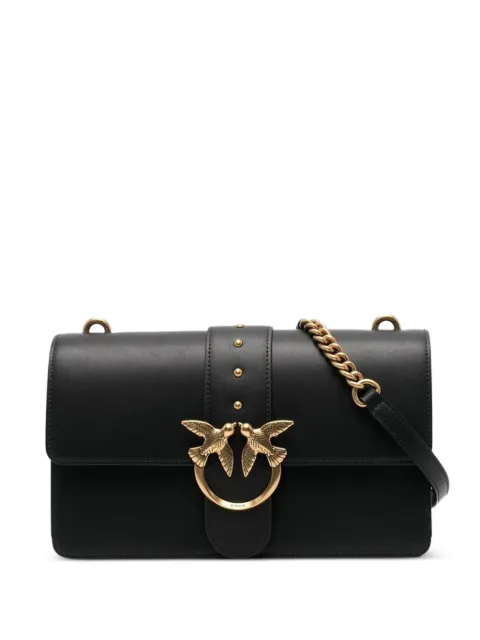 PINKO Love Bag One medium handbag in leather Black 105857A0F1