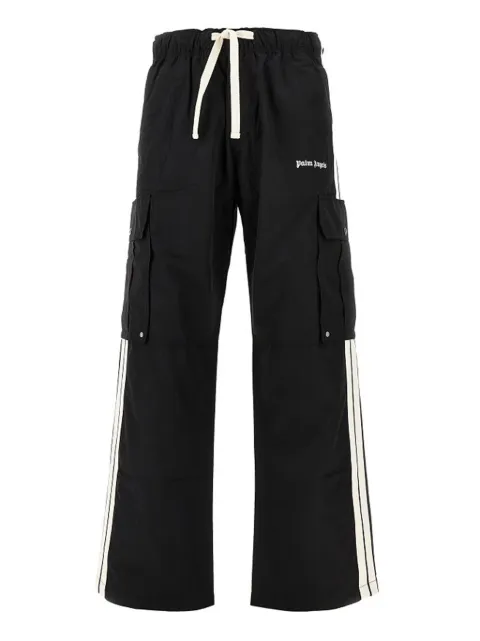 Palm Angels side-stripe cargo track pants Black PMCF039F25FAB001