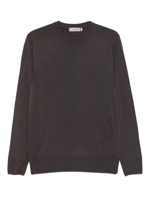 Canali crew-neck wool sweater Brown MK01149C0012
