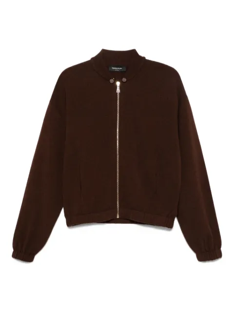 Fabiana Filippi zip-front ribbed-knit cardigan Brown MAD215F045L5170000