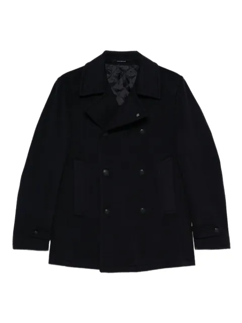 Tagliatore double-breasted wool coat Blue MONACOF350002