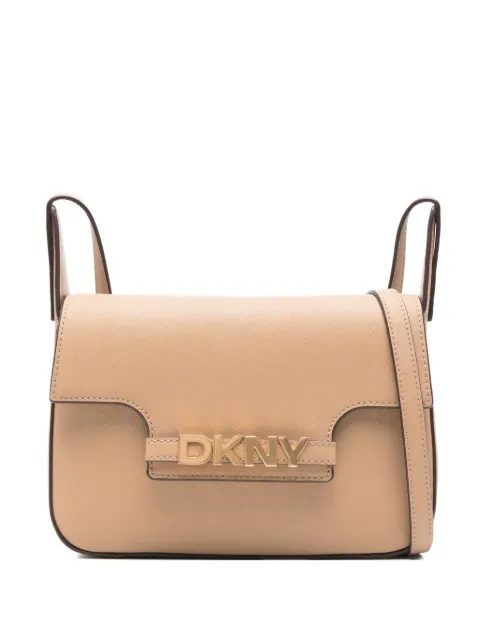 DKNY logo-plaque shoulder bag Neutrals R51E1J30