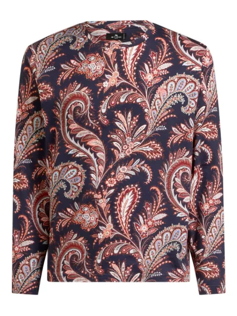 ETRO paisley long-sleeved T-shirt Brown MRMA0018AK928
