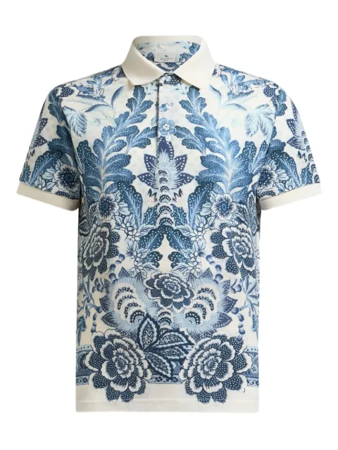 ETRO floral-print polo shirt White MRMD0004AK951