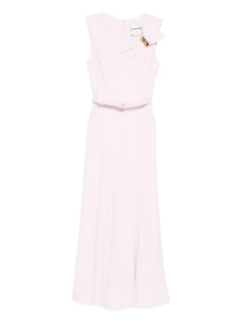 Roland Mouret knot-detail belted midi dress Pink RMSS25024XSPLP