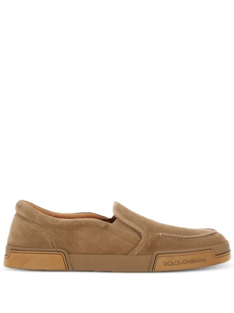 Dolce & Gabbana Portofino Yacht suede slip-on sneakers Brown A50732AT441
