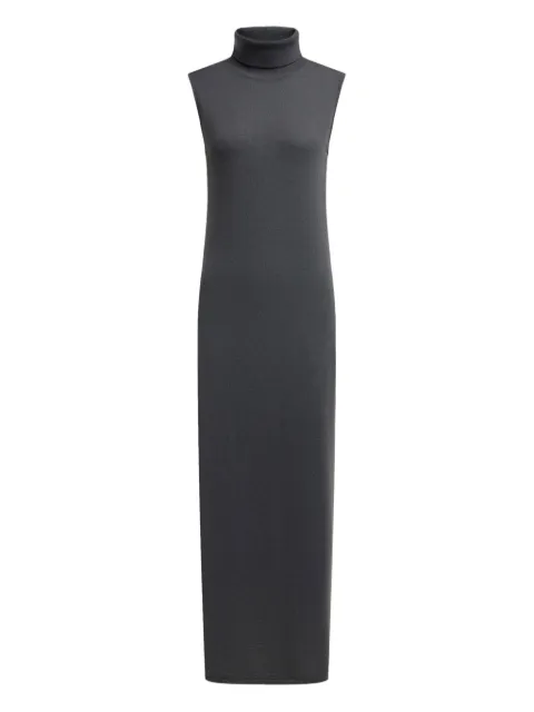 12 STOREEZ turtleneck sleeveless midi dress Black 127829