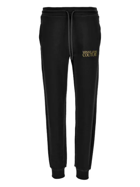 Versace Jeans Couture logo-print track pants Black 79HAAT06CF01T