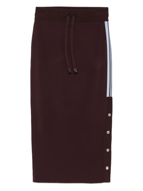 PINKO drawstring side-stripe skirt Red 105393A2FQ