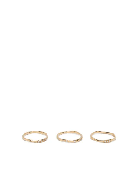 Wouters & Hendrix Gold 18K yellow gold stacked diamond ring (set of three) Gold RGD038YG