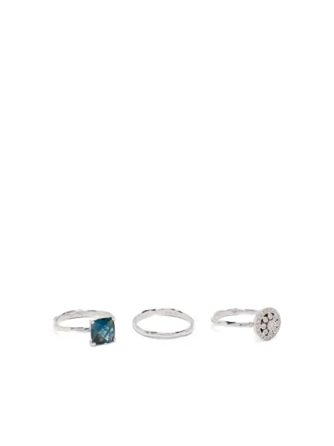 Wouters & Hendrix Gold 18K white gold topaz and diamond ring set White RGD037WG