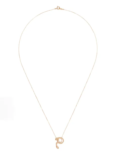Charlotte Chesnais 18K yellow gold P diamond necklace Gold FJCO007DIAP