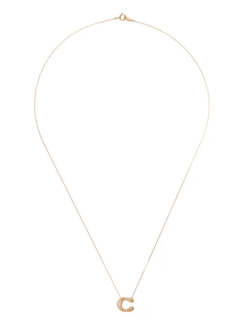 Charlotte Chesnais 18K yellow gold Letter C diamond necklace Gold FJCO007DIAC
