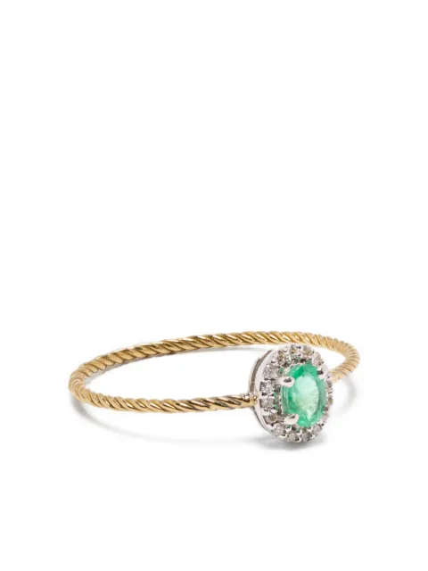 Wouters & Hendrix Gold 18kt yellow gold emerald ring Gold RGD003YG